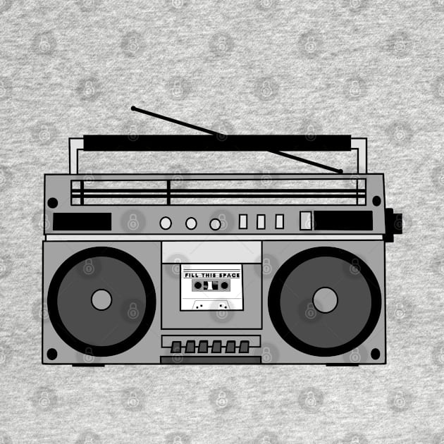 Retro Boom Box 'FILL THIS SPACE' by AYar